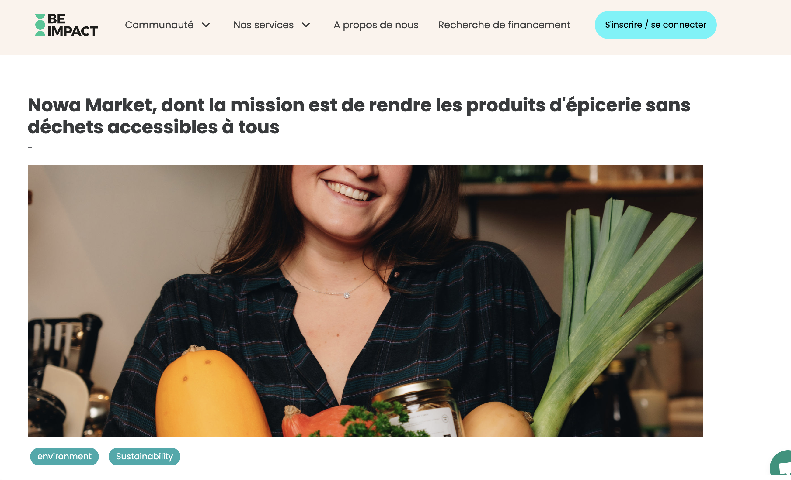 Be Impact - Nowa Market, dont la mission est de rendre les produits d'épicerie sans déchets accessibles à tous blog image